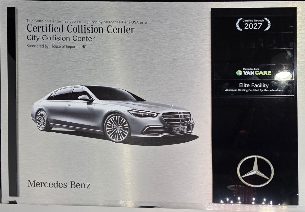 Mercedes certification plaque